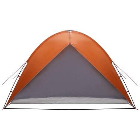 Camping Tent met Regenhoes Waterdicht Koepel Grijs en Oranje 9