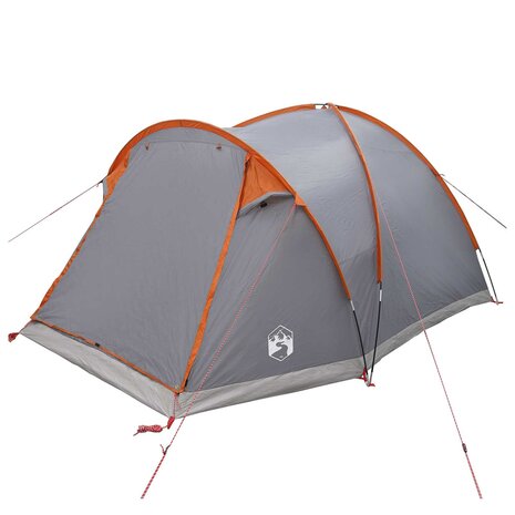 Huisje Tent Grijs en Oranje 4-persoons Polyester en staal 3