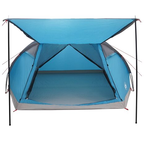 Huisje Tent met dak Blauw 8-persoons Polyester en staal 5
