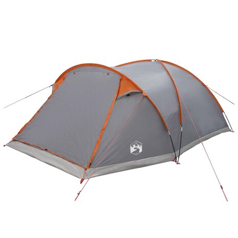 Huisje Tent Grijs en Oranje 8-persoons Polyester en staal 3