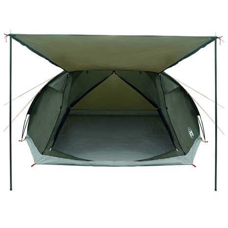 Huisje Tent met dak Leger groen 8-persoons Polyester en staal 5