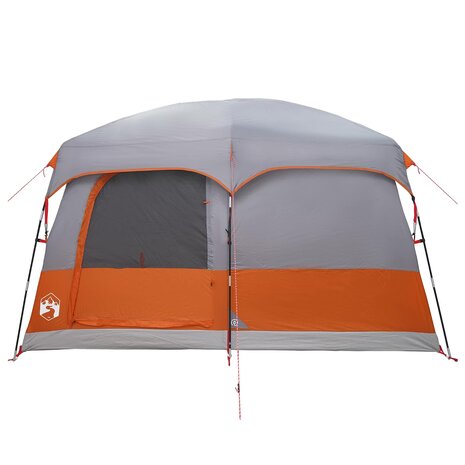 Gezinstent met dak Grijs en Oranje 380 x 260 x 190 cm Polyester 7