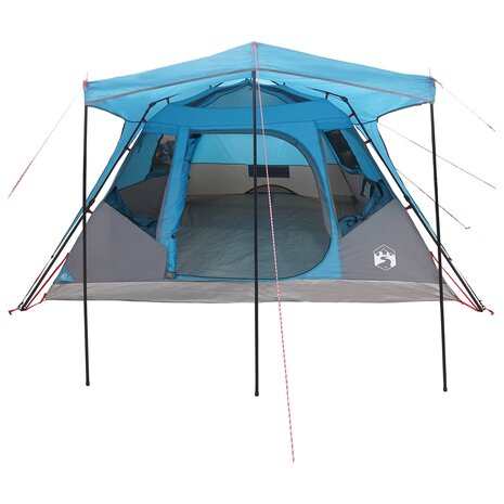 Gezinstent met dak Blauw 305 x 275 x 190 cm Polyester en staal 4