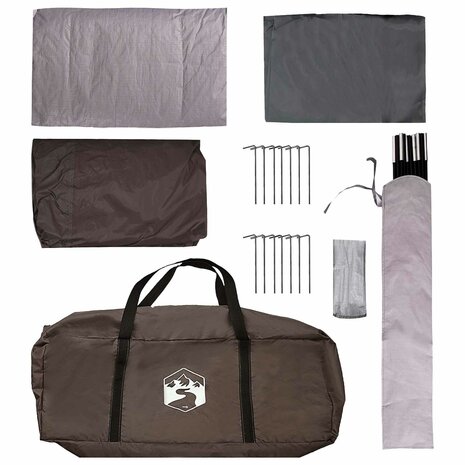 Gezinstent met dak Bruin Grijs 320 x 210 x 180 cm Polyester 9