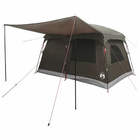Gezinstent met dak Bruin Grijs 380 x 260 x 190 cm Polyester 3