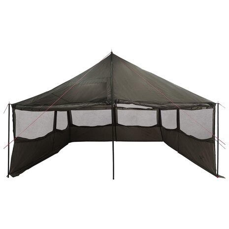 Gezinstent Bruin grijs 600 x 400 x 268 cm Polyester en staal 5
