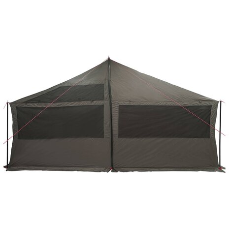 Gezinstent Bruin grijs 600 x 400 x 268 cm Polyester en staal 6