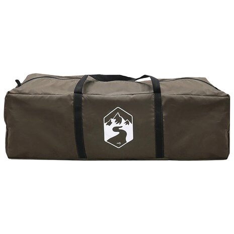 Tipi Tent met dak Bruin Grijs 250 x 250 cm Polyester en staal 6