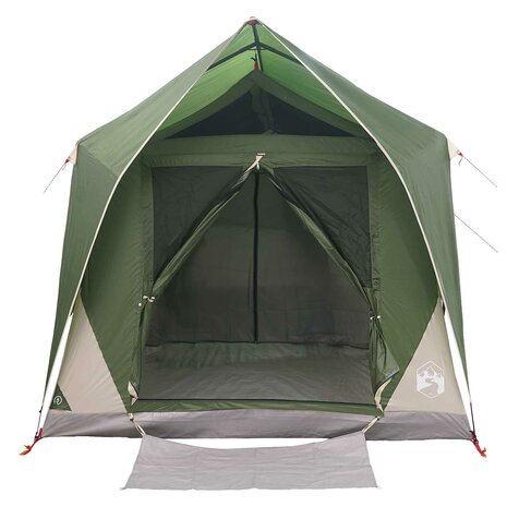 Tunneltent met dak Groen 8-persoons Polyester en staal 4