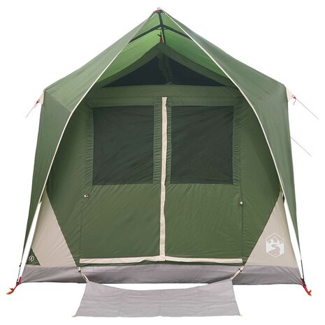 Tunneltent met dak Groen 8-persoons Polyester en staal 5