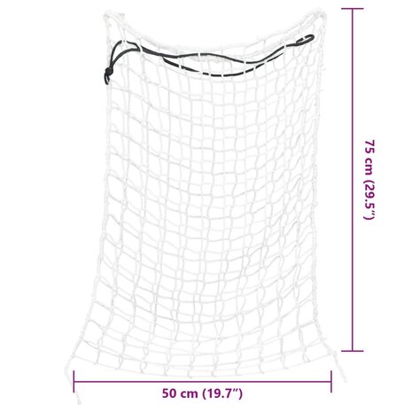 Hooinetten 2 st 75x50 cm rond polypropeen wit 9