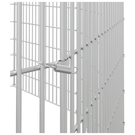Dierenverblijf 12 panelen 54x60 cm gegalvaniseerd ijzer 6