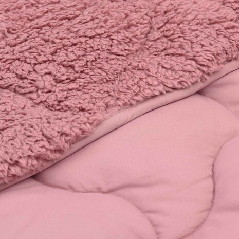 Zomer Dekbed Roze 135 x 200 cm Microfiber en Teddy fleece 5