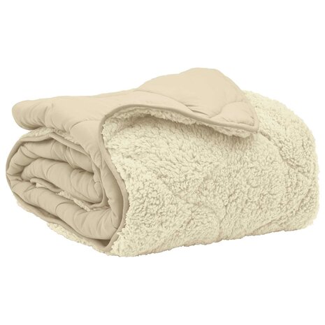 Vol jaar dekbed Cr&egrave;me 135 x 220 cm Microfiber en Teddy fleece 2