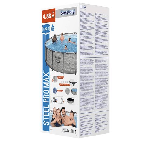 Bestway Zwembad Power Steel rond 488x122 cm 10