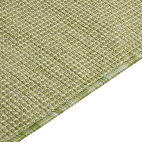 Buitenkleed platgeweven 100x200 cm groen 4