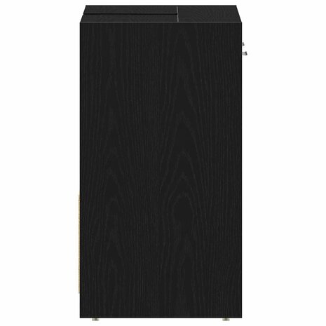 Wastafelmeubel 60x33x60 cm spaanplaat zwart eikenkleurig 7