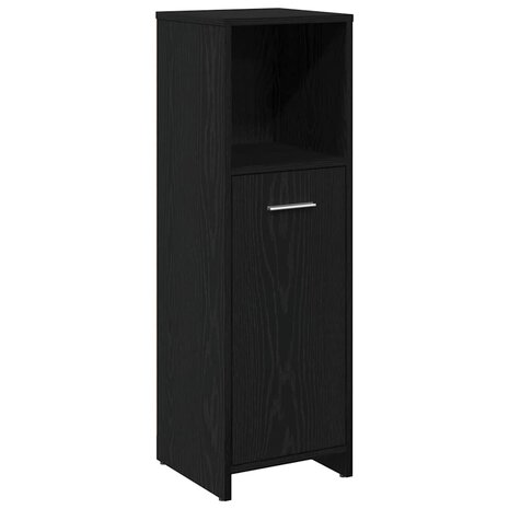 Badkamermeubelset met plank 3 pcs Zwart Eiken Bewerkt hout 5