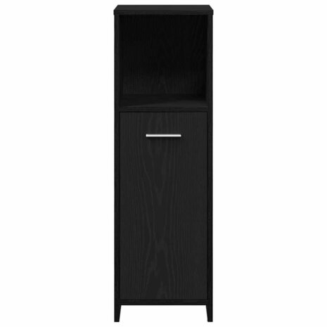 Badkamermeubelset met plank 3 pcs Zwart Eiken Bewerkt hout 7
