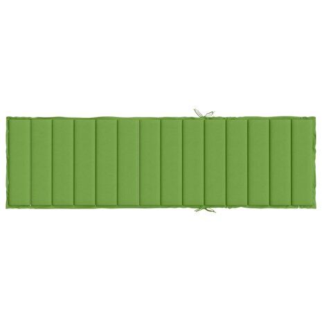 Ligbedkussen 200x60x4 cm stof gem&ecirc;leerd groen 5