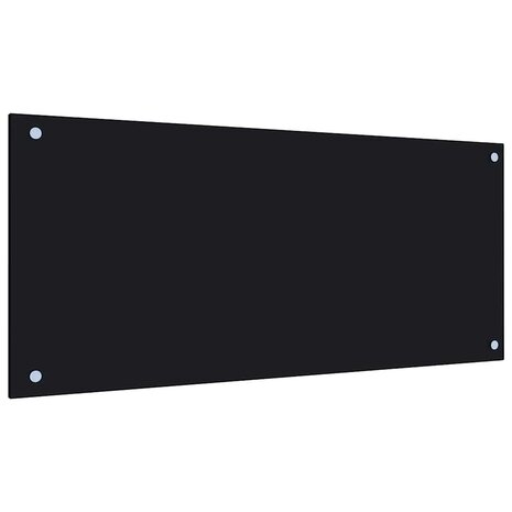 Spatscherm keuken 90x40 cm gehard glas zwart 5