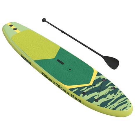 Opblaasbaar SUP Board met Zeil POSEIDON 330 x 76 x 15 cm Groen 4