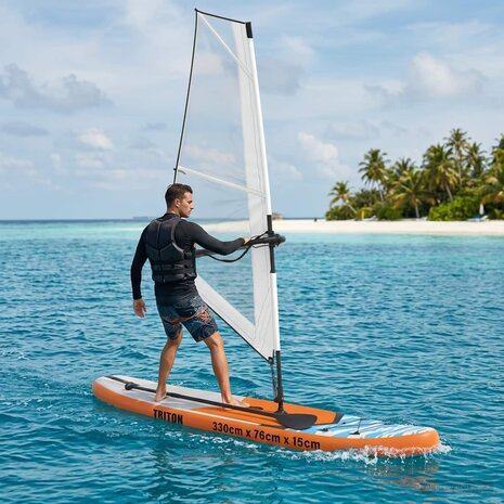 Opblaasbaar SUP Board met Zeil TRITON 330 x 76 x 15 cm Blauw 1