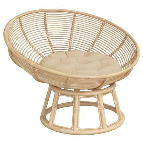 Zitkussen rond &Oslash; 60x11 cm oxford stof beige 3