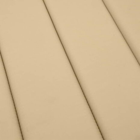 Ligbedkussen 186x58x4 cm stof gem&ecirc;leerd beige 8