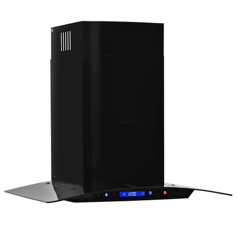 Wandafzuigkap 756 m&sup3;/u 60 cm roestvrij staal zwart 4