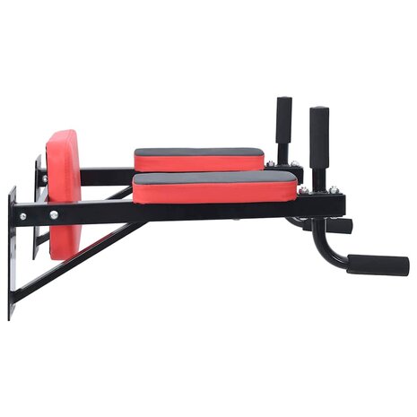 Dip station Zwart en Rood 72,5 x 70 x 31 cm Gepoedercoat staal 3