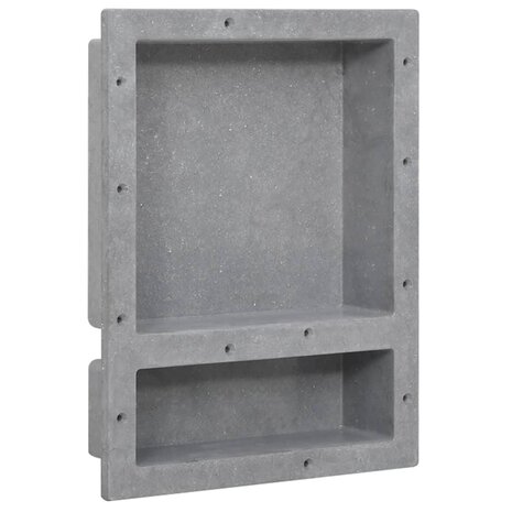 Douchenis met 2 vakken 41x51x10 cm matgrijs 1