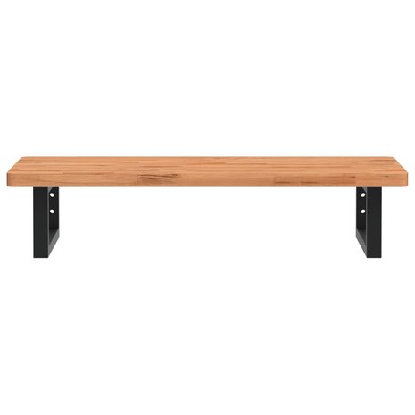 Badkamer wandschap staal en massief beukenhout 4