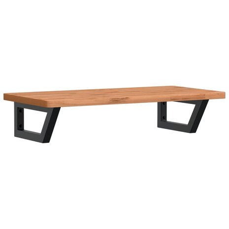 Badkamer wandschap staal en massief beukenhout 2