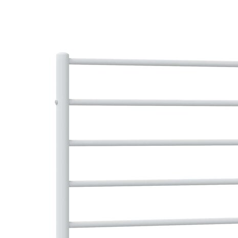 Bedframe met hoofdbord metaal wit 100x190 cm 9