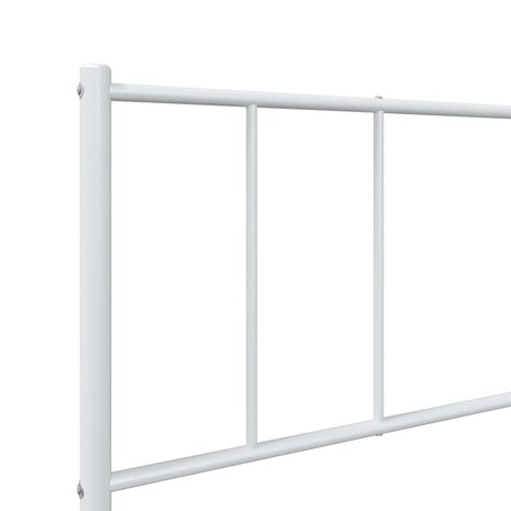 Bedframe met hoofd- en voeteneinde metaal wit 75x190 cm 9