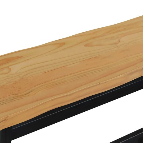 Eetbank EKAI Zwart 91,5 x 29 x 45,5 cm Massief grenenhout 7
