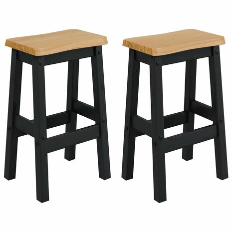 Hoge Barkruk EKAI 2 pcs Zwart 40 x 29 x 63 cm 2