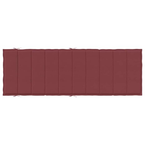 Ligbedkussen 186x58x4 cm stof gem&ecirc;leerd wijnrood 6