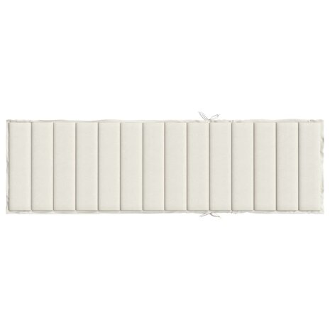 Ligbedkussen 200x60x4 cm stof gem&ecirc;leerd cr&egrave;mekleurig 5