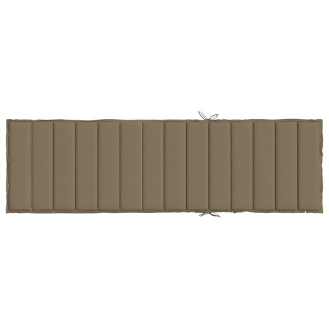 Ligbedkussen 200x60x4 cm stof gem&ecirc;leerd taupe 5