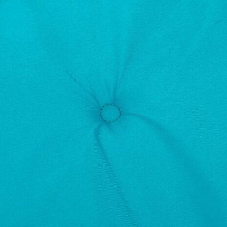 Stoelkussens 2 st lage rug stof turquoise 6