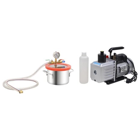 Vacu&uuml;mkamer met 2-traps vacuumpomp 3,7 L 1