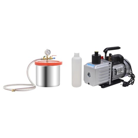 Vacu&uuml;mkamer met 2-traps vacuumpomp 7,4 L 1
