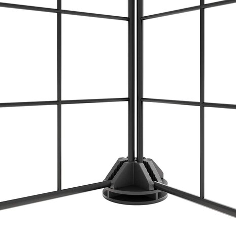 Vrijloophok met 8 panelen 35x35 cm staal zwart 6