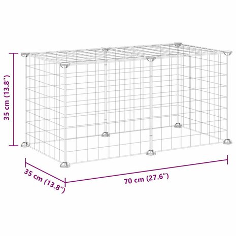 Vrijloophok met 8 panelen 35x35 cm staal zwart 7