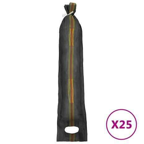 Zandzakken 25 st 103x25 cm HDPE donkergroen 2