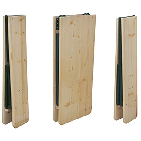 Opklapbare biertafel met 2 banken 220 cm vurenhout 5