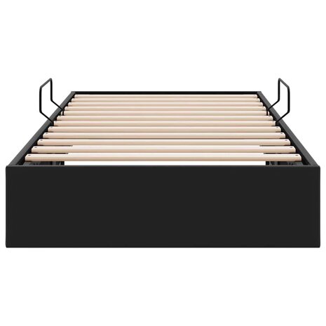 Opslag bed met opslag Zwart 100 x 190 cm Kunstleer 7