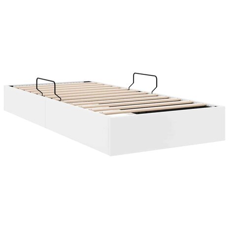 Opslag bed met opslag Puur Wit 100 x 190 cm Kunstleer 5